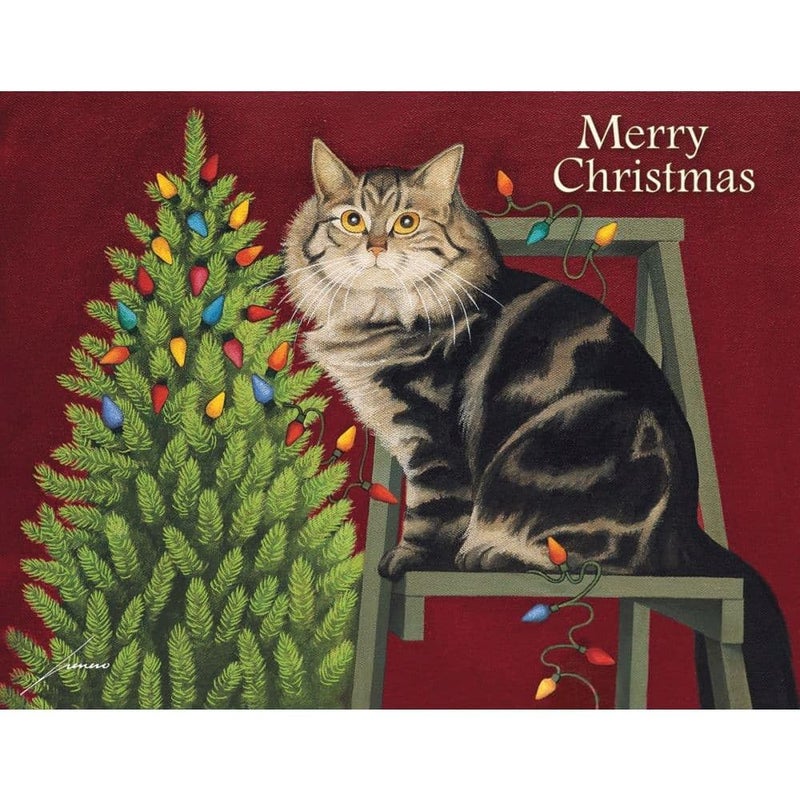 Lang, Stringing Lights Boxed Christmas Cards by Lowell Herrero - Image 1